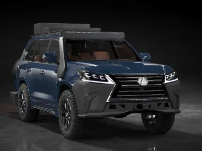 Lexus LX570 3d model Low-poly 3D model