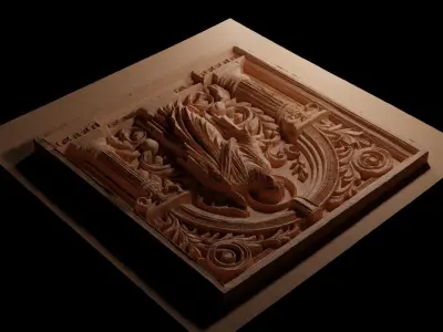 Wall 02 CNC 3d Print High Relief Sand Casting 3D print model