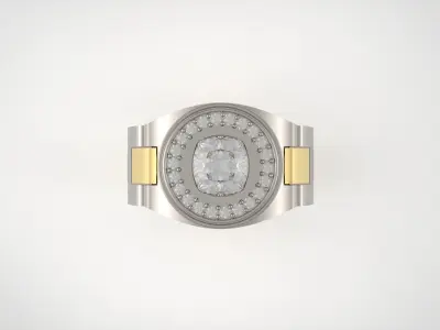 Luxury man Rolex design diamond ring model ror0002 3D print model