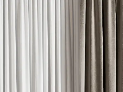 Curtain 3D model shop
