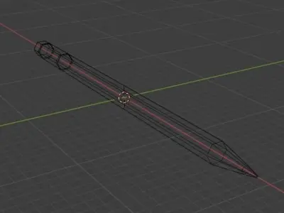 Pencils two on table Free 3D model