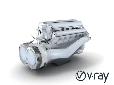 High-Performance Racing Engine model pack Low-poly 3D model