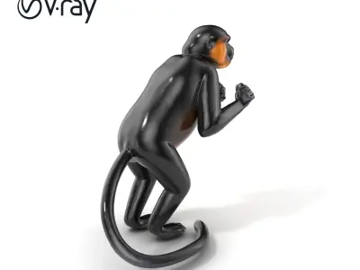 Dynamic Gibbon Primate model pack Low-poly 3D model