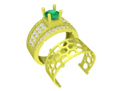 Luxury Halo Diamond Ring 3D Jewelry Model for Men  4088 3D print model