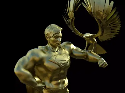 Superman Memorial Statue 3D model