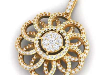 Luxury  pendant for 3D printing 3D print model 2