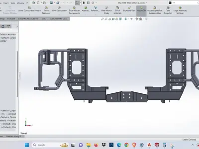 Landcruiser 78 79 rear tire tyre rack bumper 3D model