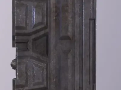 Sci-Fi Door Low-poly 3D model