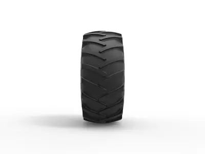 Rear wheel of Vintage Pulling tractor Scale 1 to 25 3D print model