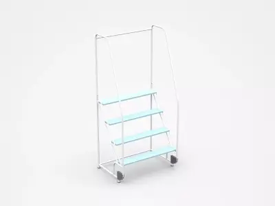 Industrial Semi-leveled  Inclined Shelf 3D model