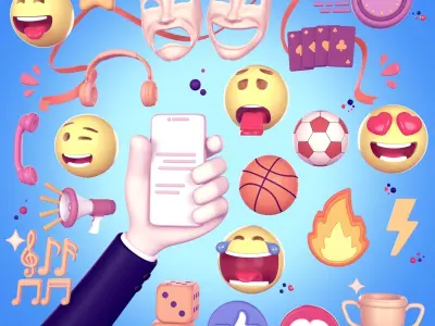 Cartoon Icons Pack - Emoji - Smiley - Smartphone - Music - Sport