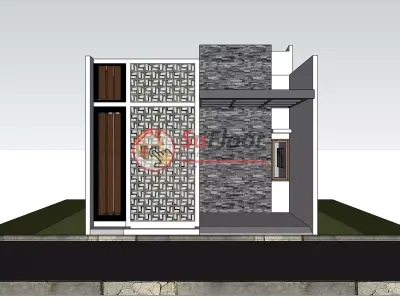 House 6x10m code 611 - Sketchup 3D model 3D model 3D model