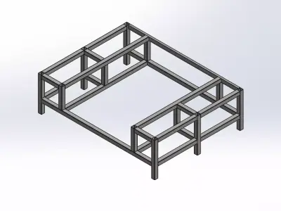 Metal Structure for Dock Leveller 3D print model