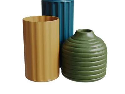 Fluted Vases 3D model