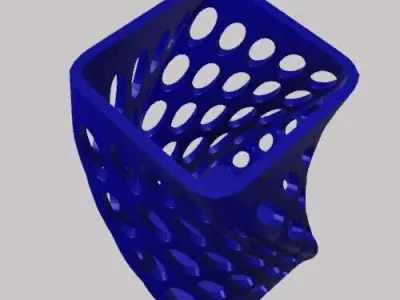 Pencil Holder Twisted Pencil Holes Free 3D print model