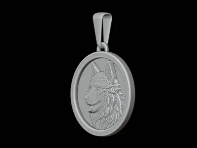 Border Collie Pendant 3D print model