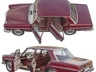  Mercedes benz 300 sel   3D model