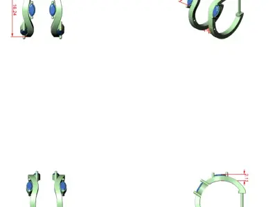 Diamond Hoops  3D print model