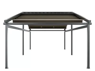Motorized Pergola 5a chrome matte 3D model