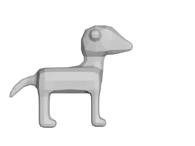 low poly dog Low-poly 3D model purchase