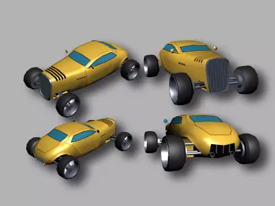 Hot Rod Hypercasual Low-poly 3D model