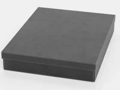 Chocolate Box Plain V1 - Black with Brand-Ready Lid 3D model