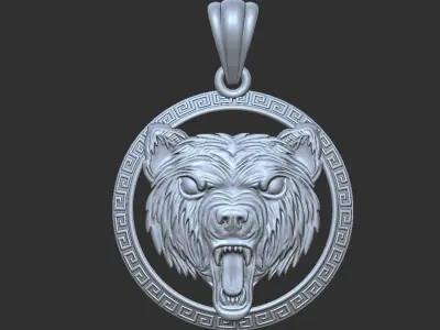 bear head 3D print model