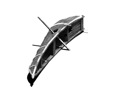 Game Submarine - Wreck 02 3D model