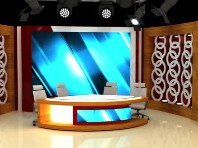 News Tv Studio 2 Alternatives 3D model