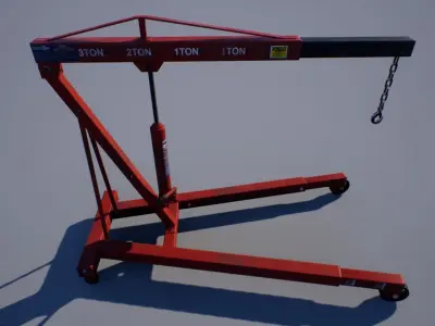 Engine Hoist Low-poly 3D model by silvertm