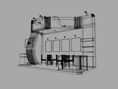 exhibition stand 18 sqm 3D model