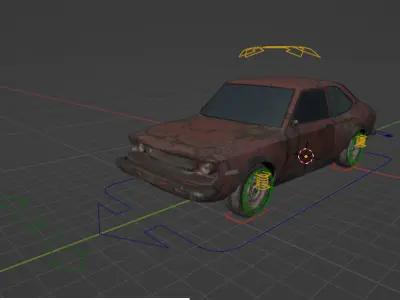 Toyota Corolla RS5 Low-poly 3D model