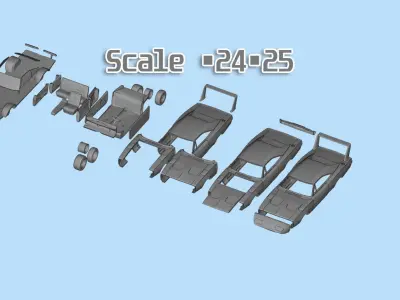 Charger Dayton Ready to print STL file muscle Car 3D print model