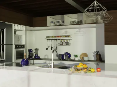 Loft - Interior Scene 3D model