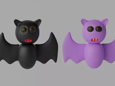 Cartoon Bat 3D model