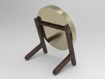 Task Table Mirror Low-poly 3D model