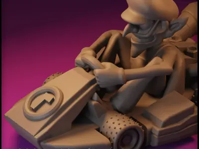 Waluigi Mario Kart - Waluigi for Monopoly Gamer 3D print model