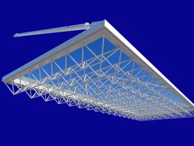 Canopy triangle pipe bones 3D model