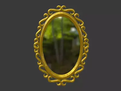 Oval Mirror Frame 3D model