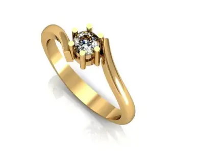 solitair ring 3D print model purchase