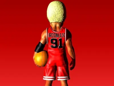 DENNIS RODMAN CHICAGO BULLS FIGURE BASKETBALL  NBA JORDAN 3D print model
