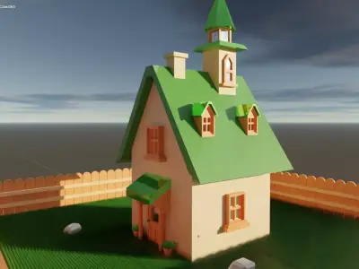 Disney house 5 Low-poly 3D model