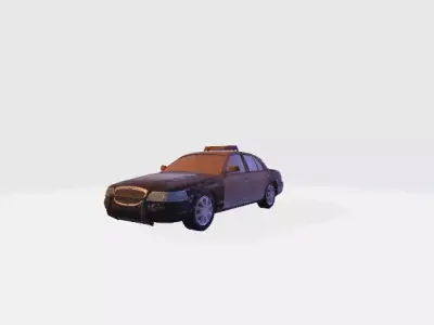 Old police car 1 3D model