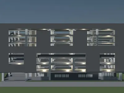 Parking garage building 3D model