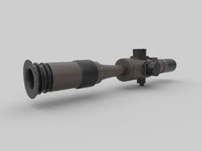Snipper scope Low-poly 3D model