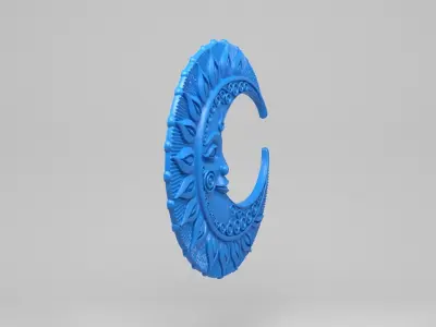 Moon wall decoration 3D print model