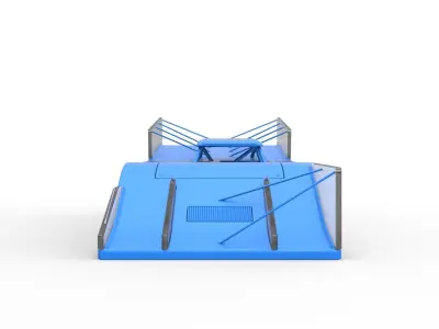 Shell of Vintage Outlaw dirt late model race car Scale 1 to 25 3D print model