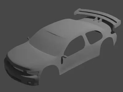 high poly car body ready for 3d printing 3D print model
