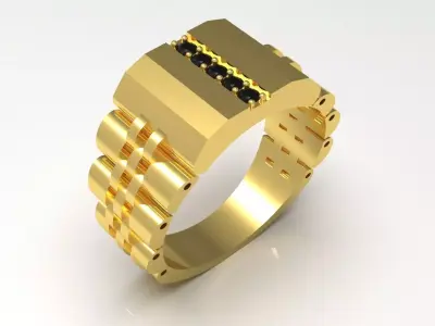 Luxury man Rolex design diamond ring model ror0023 3D model