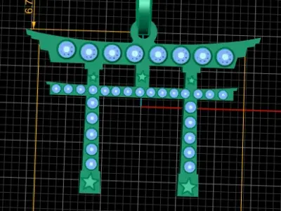 CROSS DIAMOND PENDANT 3D PRINTABLE MODEL  3D print model